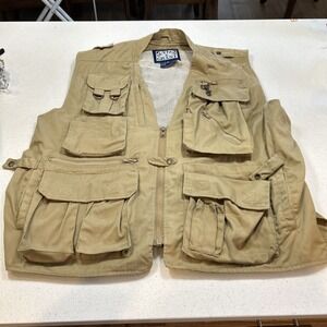 Hardcore Sutter And Grant XL‎ Hunt/Fish/Outdoor Vest Pockets/Zippers *Photos